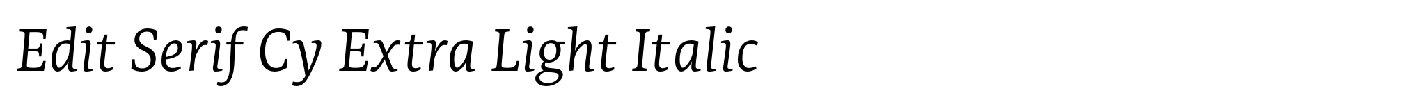 Edit Serif Cy Extra Light Italic image